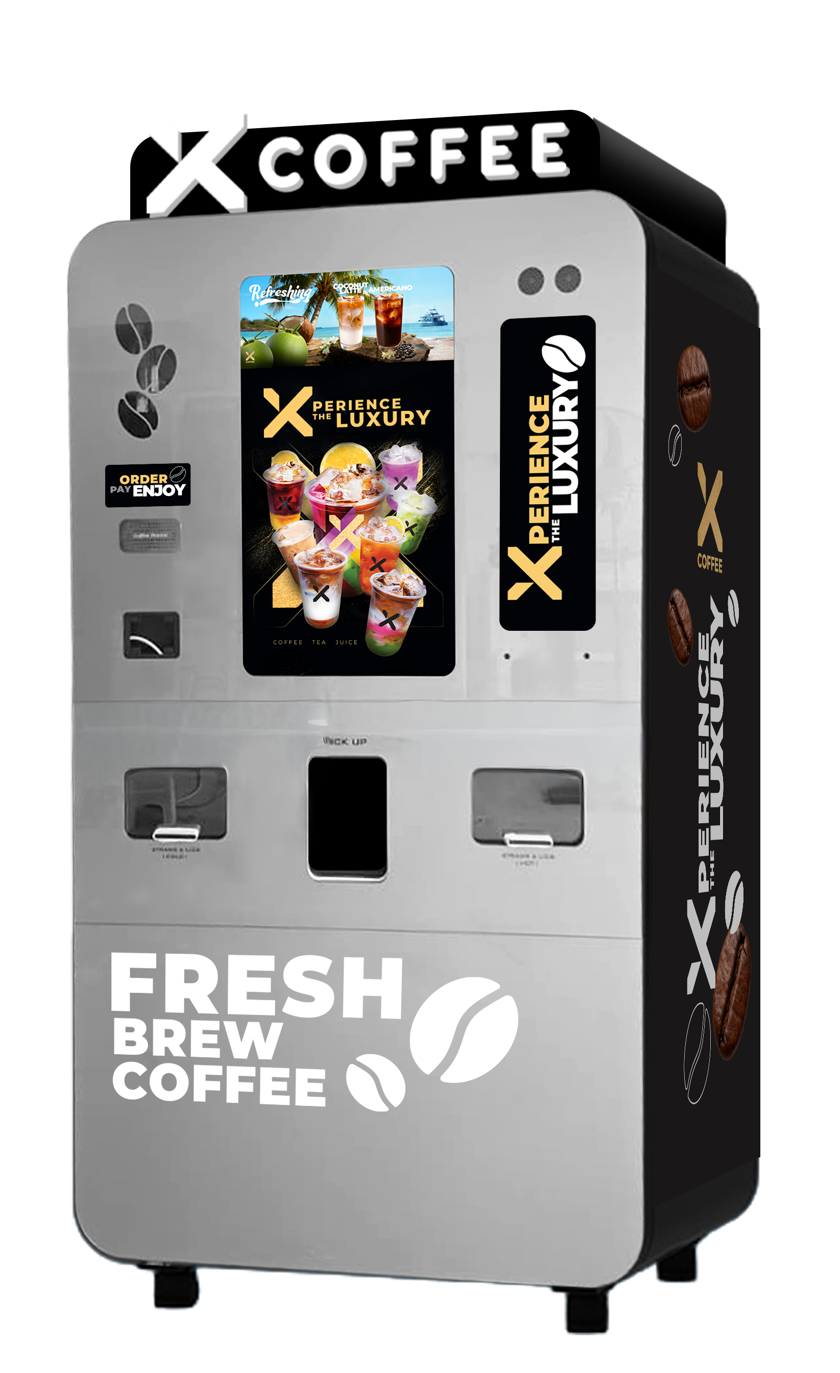 XCoffee Launches the Region’s First AI-Powered Smart Robotic Beverage 1 XCoffee serving both hot and cold beverages, unveils its new design — redefining the art of smart coffee.