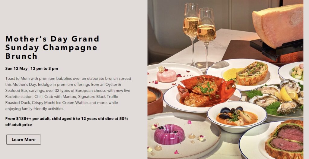 Mother’s Day Grand Sunday Champagne Brunch at Hilton Singapore Orchard