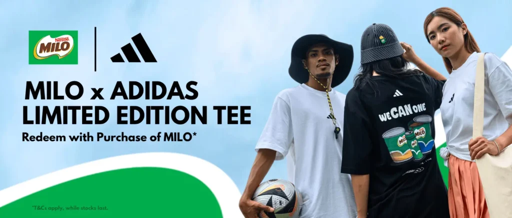 Limited Milo x Adidas in Singapore: Free Tees & Pins Now!