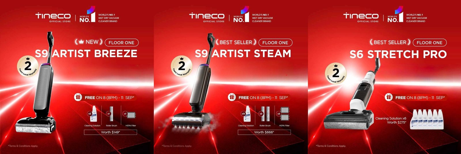 Tineco Celebrates 9.9 with Promotional Prices Storewide and New S9 Artist Breeze 1 Tineco 9.9 Special Promotions