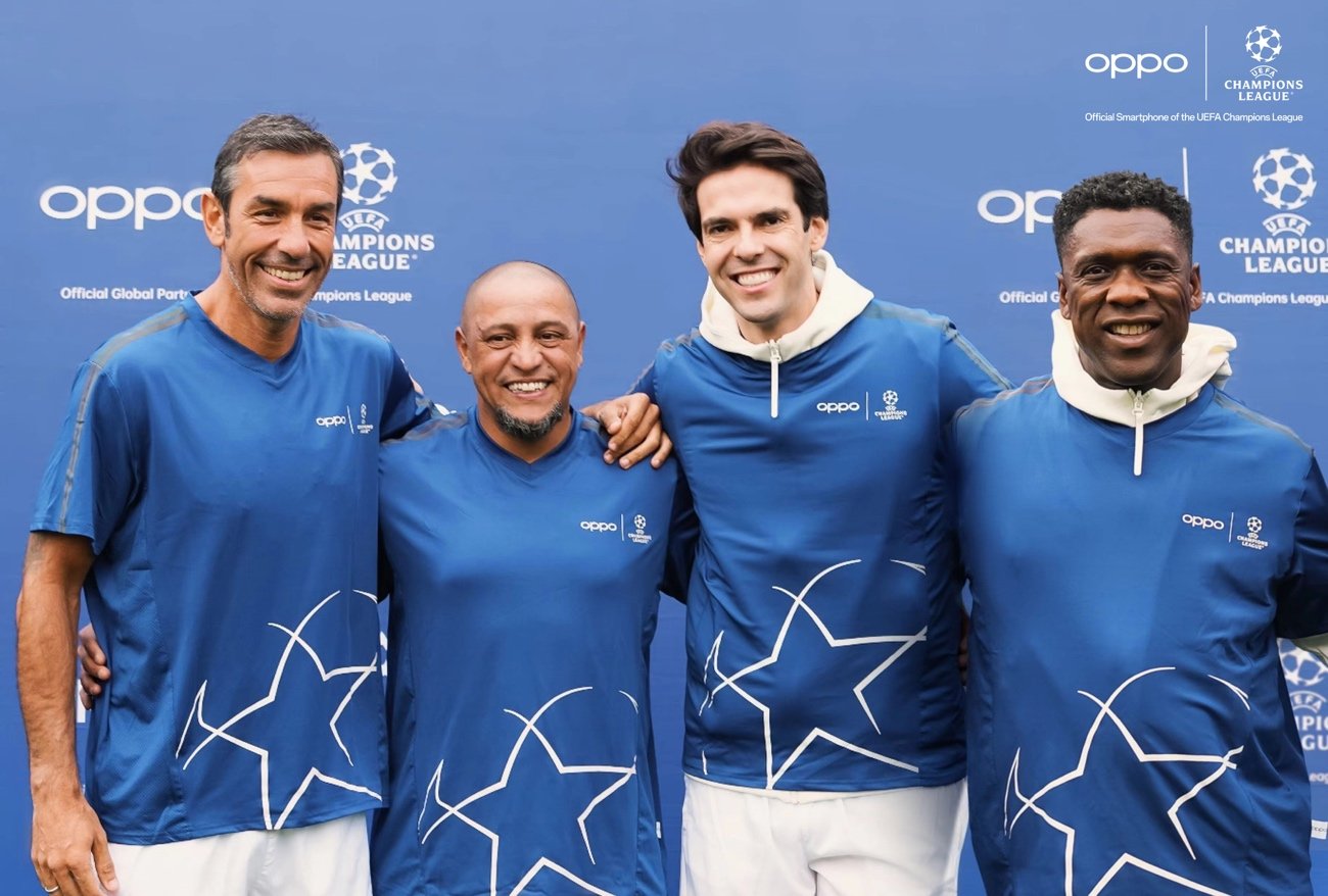OPPO Scores Unforgettable Experiences with Global Brand Ambassador Kaká at the UEFA Champions League Final 2024 5 Legendary players for 5v5 football match
