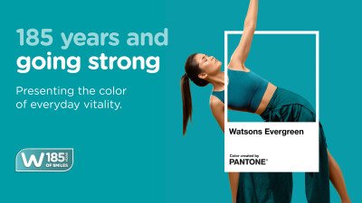 Watsons Unveils "Watsons Evergreen" with Pantone to Celebrate 185 Years of Trusted Care and Everyday Vitality